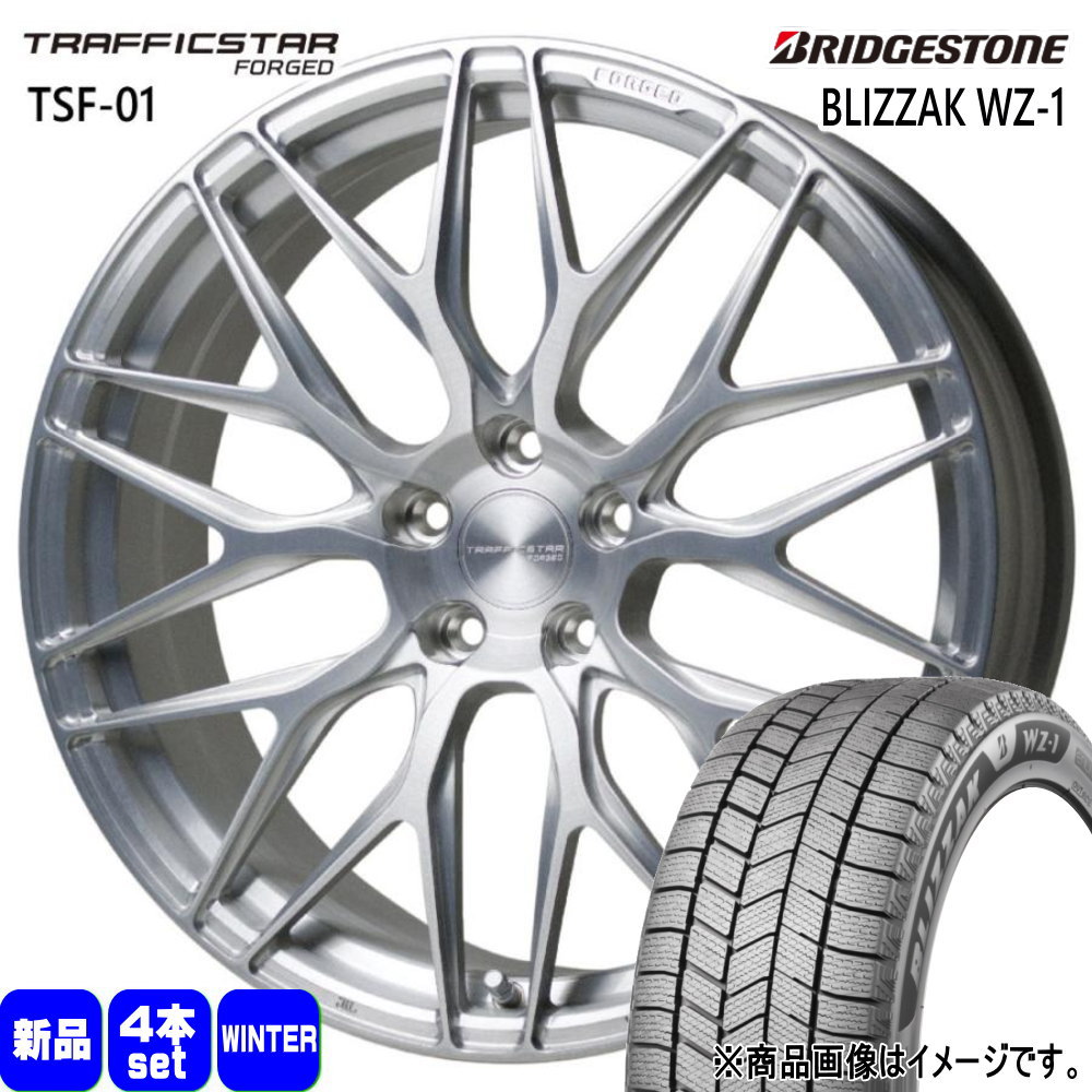 245/30R20 90Q XL ブリザック WZ1 BLIZZAK WZ-1 ブリヂストン BRIDGESTONE 新品 冬用 スタッドレスタイヤ ホイール 4本セット HOT STUFF CORPORATION TRAFFICSTAR FORGED TSF-01 20&times;8.5+38 5/114.3｜タイヤショップ78