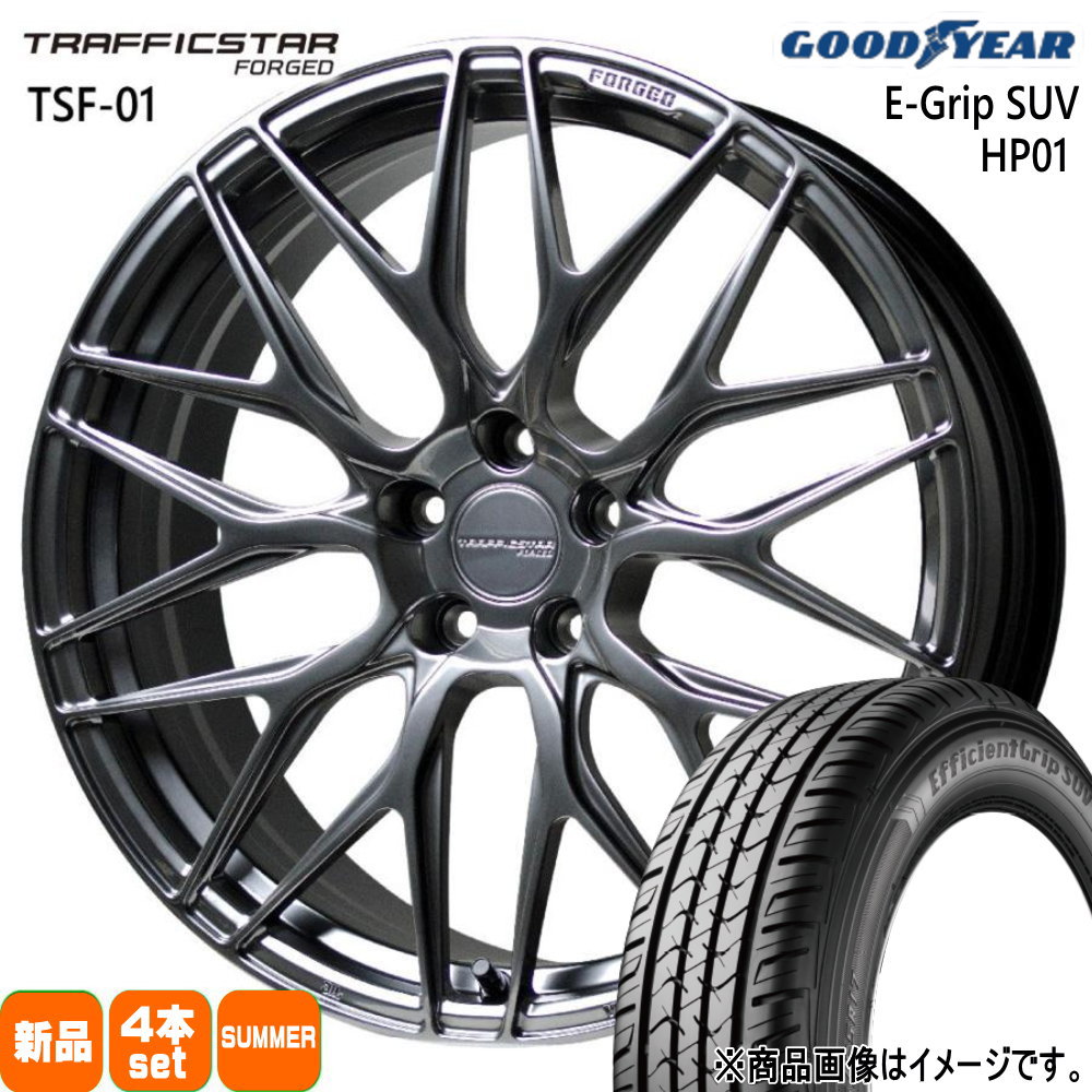 235/50R20 104W XL エフィシェントグリップ?SUV HP01 EfficientGrip SUV HP01 グッドイヤー GOODYEAR 新品 夏用 サマータイヤ ホイール 4本セット HOT STUFF CORPORATION TRAFFICSTAR FORGED TSF-01 20×8.5+38 5/114.3|タイヤショップ78