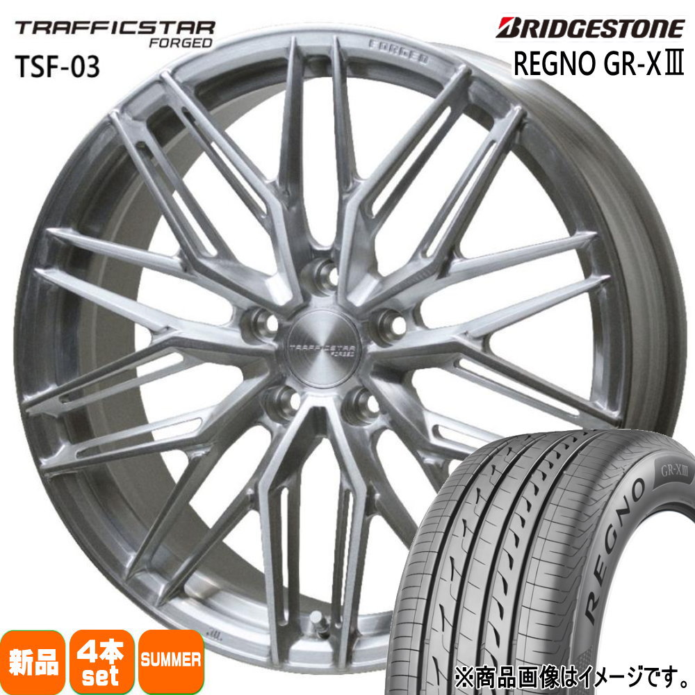 235/40R19 92W レグノ GRX3 REGNO GR-X3 ブリヂストン BRIDGESTONE 新品 夏用 サマータイヤ ホイール 4本セット HOT STUFF CORPORATION TRAFFICSTAR FORGED TSF-03 19×8.0+42 5/114.3|タイヤショップ78