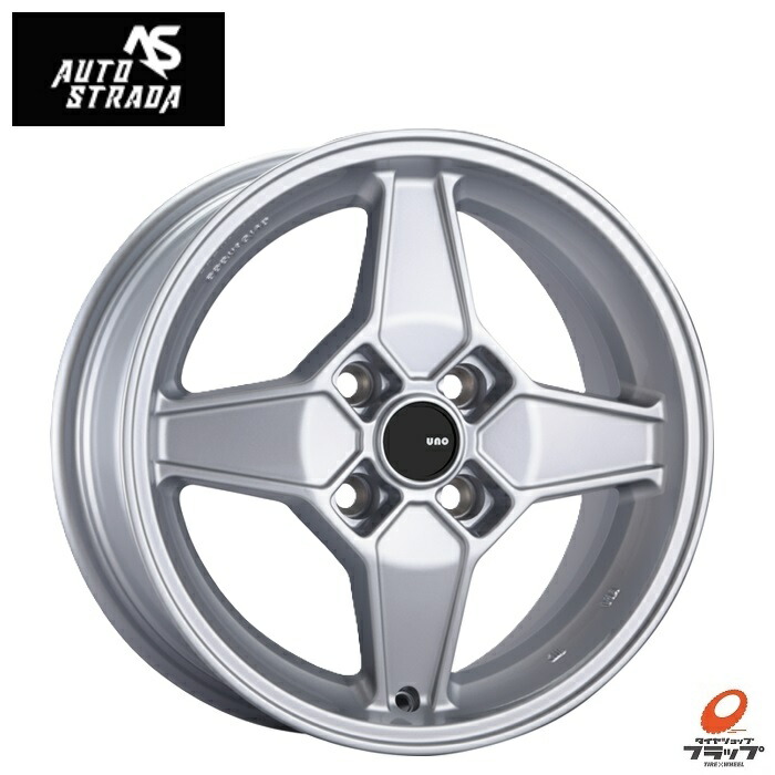 楽天市場】4本セット ホイールのみ auto strada DUE シルバー 15