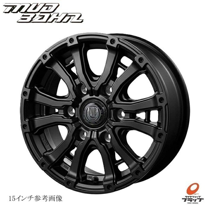 個人宅OK 送料無料~ 4本セット ホイールのみ インターミラノ ベスト MUD BAHN XR-600S マッドバーン フラットブラック 16インチ 6.5J インセット+38 6穴 PCD139.7 JWL-T 4本｜タイヤショップフラップ 45,738円