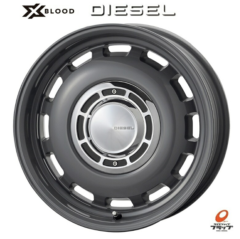 送料無料 4本セット ホイールのみ COSMIC XBLOOD DIESEL コスミック クロスブラッド ディーゼル マウスグレー 16インチ 6.5J インセット+38 6穴 PCD139.7 JWL-T 4本 200系ハイエース レジアスエース ボンゴブリーニイバン画像