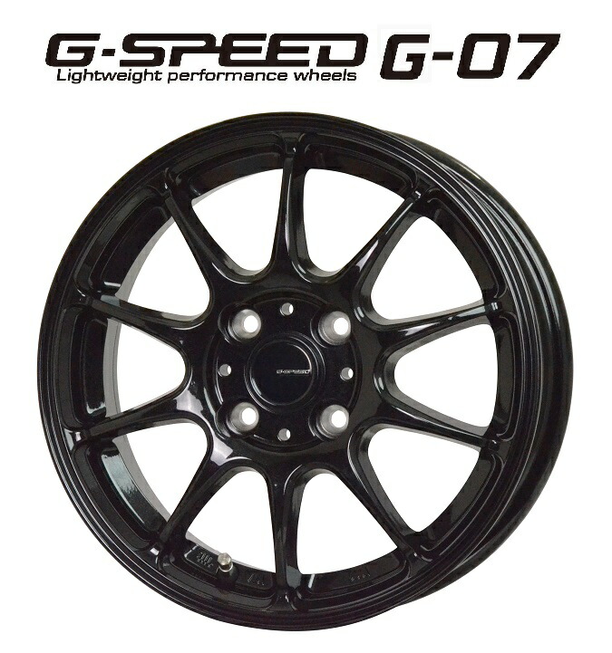 【楽天市場】送料無料 4本セット ホイールのみ ホットスタッフ G-SPEED G07 ジースピード メタリックブラック 14インチ 4.5J  インセット+45 4穴 PCD100 JWL 4本 軽自動車 エブリィ ワゴンR スペーシア アルト ハスラー N-BOX N-ONE ミラ タント  ムーヴ ...