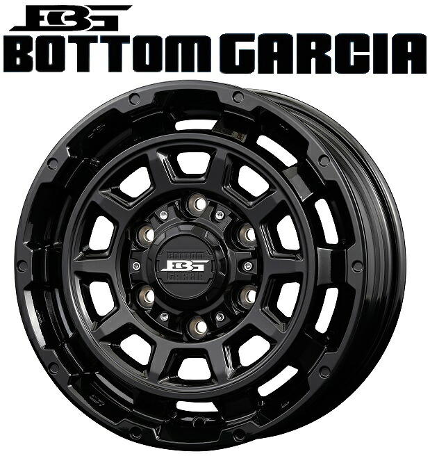 送料無料 4本セット KITジャパン ボトムガルシア ディグレ グロッシーブラック 16インチ 6.5J インセット+38 6穴 PCD139.7 4本 JWL-T 200系ハイエース レジアスエース KITJAPAN KOSEI コーセイ
