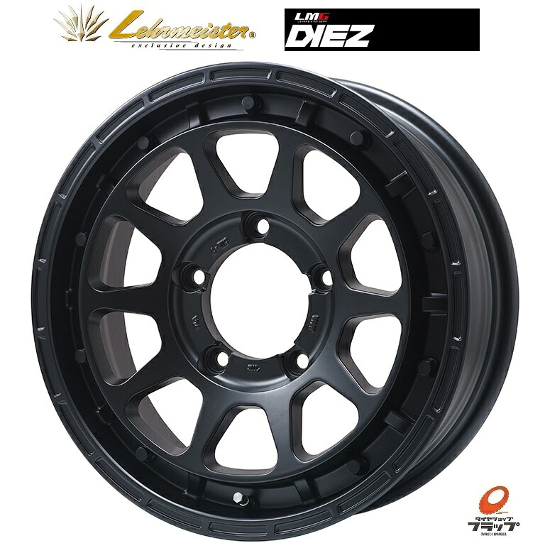 【取り寄せ品】送料無料 4本セット ホイールのみ Lehrmeister LMG DIEZ レアマイスター ディエス マットブラック 16インチ 5.5J インセット+0 5穴 PCD139.7 JWL 4本 スズキ ジムニーシエラ