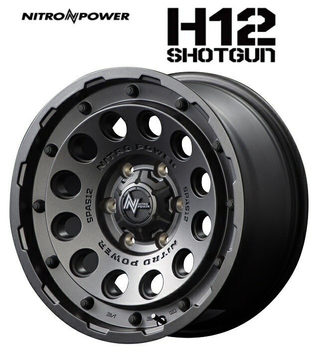 送料無料 4本セット マルカサービス ナイトロパワー H12 SHOTGUN バレルブラック 15インチ 6J インセット+33 6-139.7 JWL JWL-T VIA 4本 200系ハイエース レジアスエース|タイヤショップフラップ