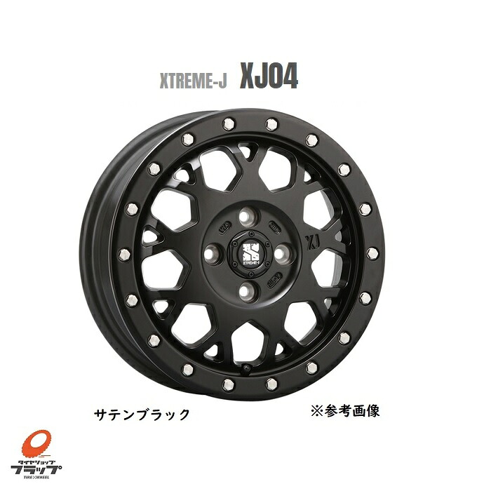 MLJ　エクストリームジェイ　XJ04　16x6.5J+38　4-100　サテンブラック　4本セット　ロッキー　ライズ　アクア 送料無料～（条件あり）