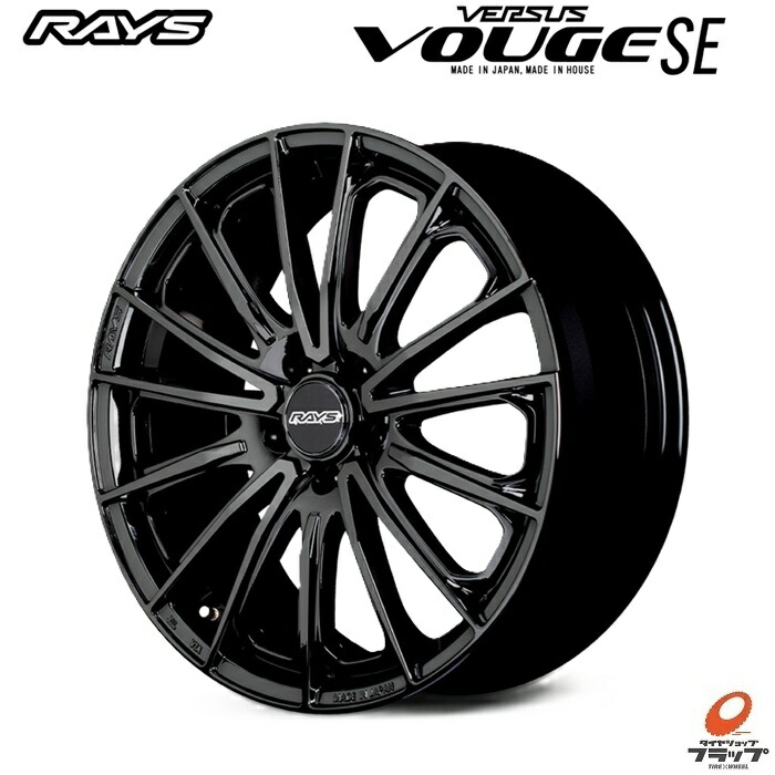 【取り寄せ品】 送料無料 ４本セット ホイールのみ レイズ シーズンセレクション VERSUS RS VOUGE SE グロッシーブラック 17インチ 7.0J インセット40 5穴 PCD120 黒ナット付属 RAYS SEASONSELECTION ベルサス ヴォウジェ JWL+Rスペック1 国産 日本製