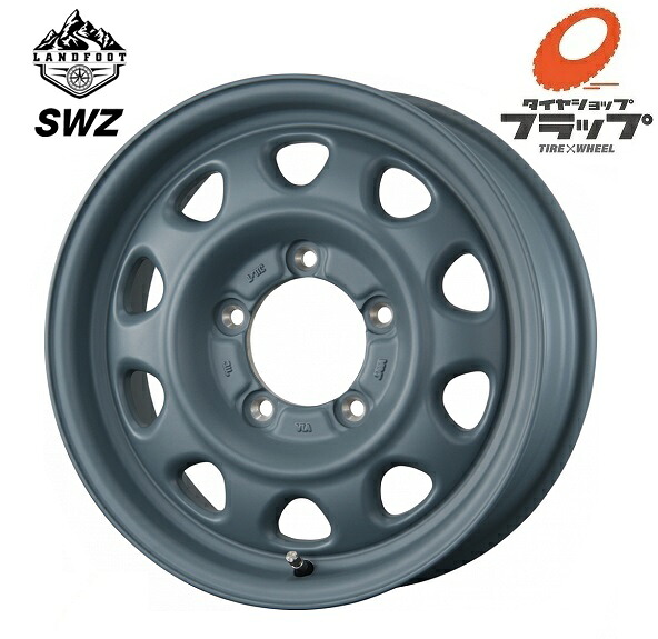 送料無料 4本セット ホイールのみ トピー実業 LANDFOOT SWZ ランドフット エーエフグレー 16インチ 5.5J インセット+20 5穴 PCD139.7 JWL-T 4本 スズキ ジムニー|タイヤショップフラップ