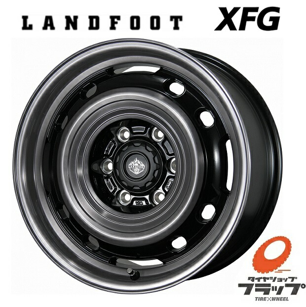 楽天市場】送料無料 4本セット ホイールのみ トピー実業 LANDFOOT XFG ランドフット スモーククリア/ポリッシュ 16インチ 6.5J イン セット+38 6穴 PCD139.7 JWL-T 4本 200系ハイエース レジアスエース ボンゴブリーニイバン 鉄チン風 : タイヤショップフラップ