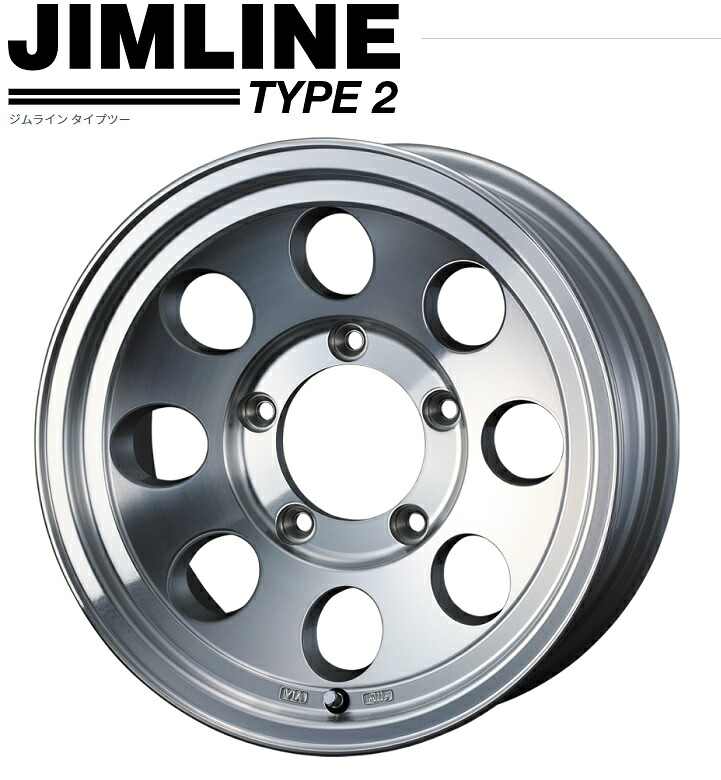 【取り寄せ品】 ホイールのみ 4本 ウェッズ ジムライン タイプ2 ポリッシュ 16インチ 6.5J インセット25 5穴 PCD150 ハブ径110.5 JWL JWL-T WEDS JIMLINE TYPE2 センターキャップ別料金｜タイヤショップフラップ