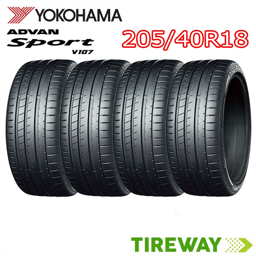 【タイヤ交換可能】 4本 18インチ 205/40R18 86W XL YOKOHAMA ヨコハマ ADVAN SPORT アドバンスポーツ V107 サマー タイヤ単品｜タイヤウェイ 68,464円
