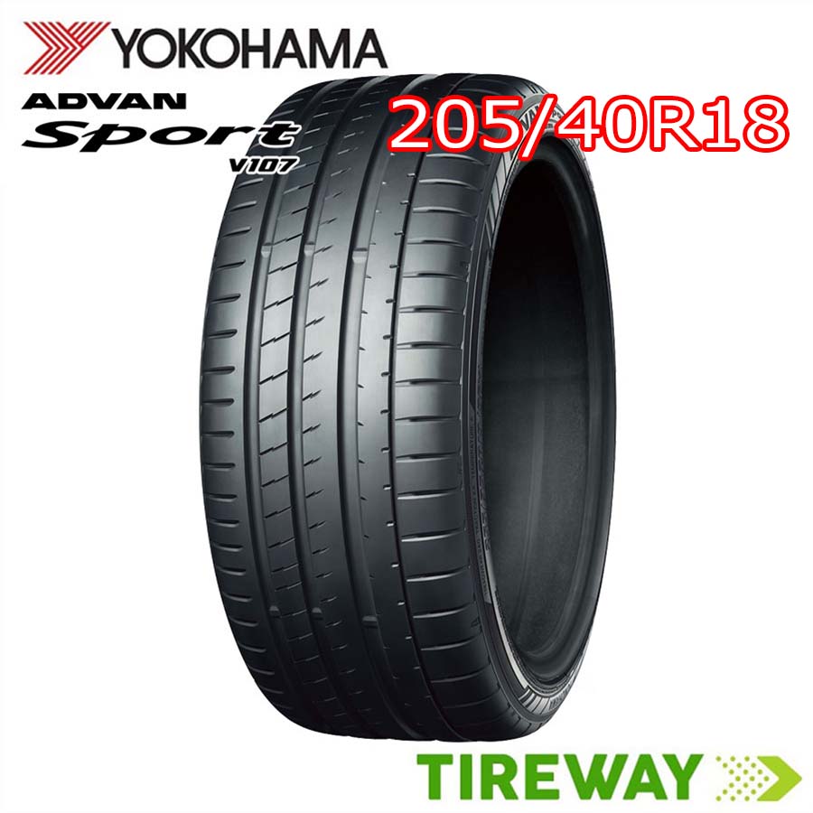 【タイヤ交換可能】 2本 18インチ 205/40R18 86W XL YOKOHAMA ヨコハマ ADVAN SPORT アドバンスポーツ V107 サマー タイヤ単品