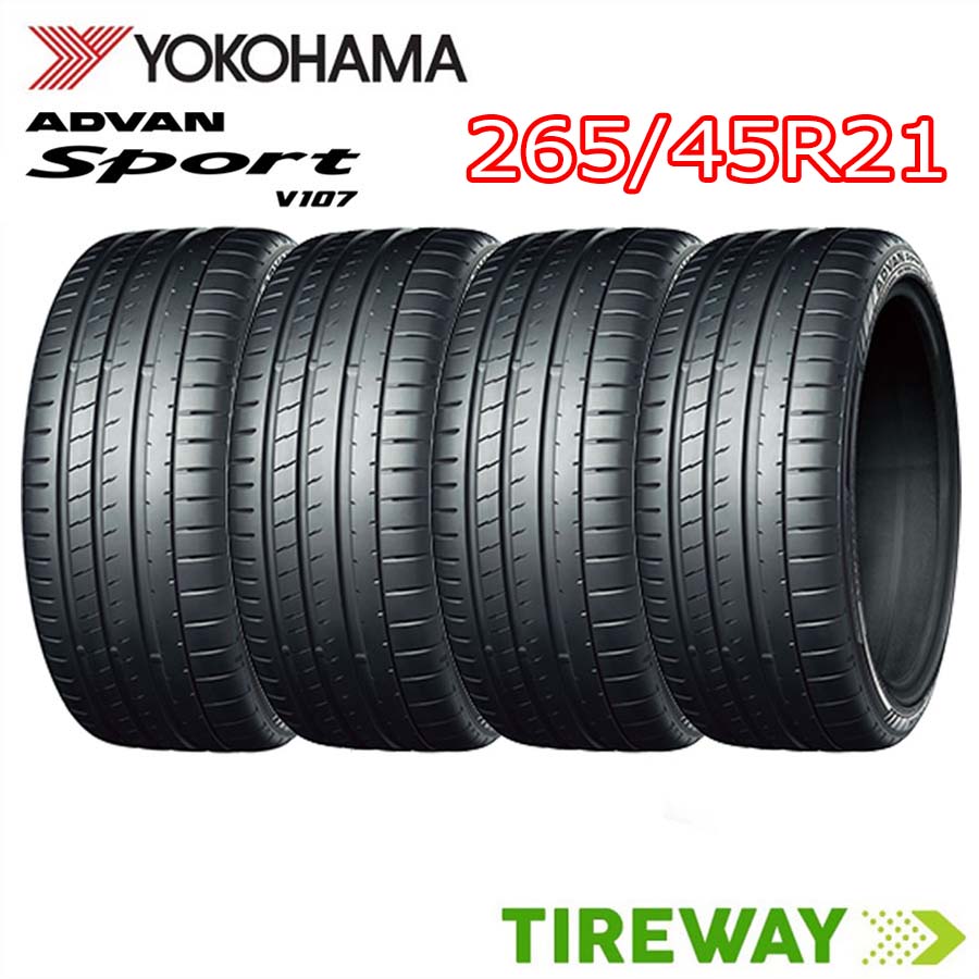【タイヤ交換可能】 4本 21インチ 265/45R21 108Y XL YOKOHAMA ヨコハマ ADVAN SPORT アドバンスポーツ V107 サマー タイヤ単品
