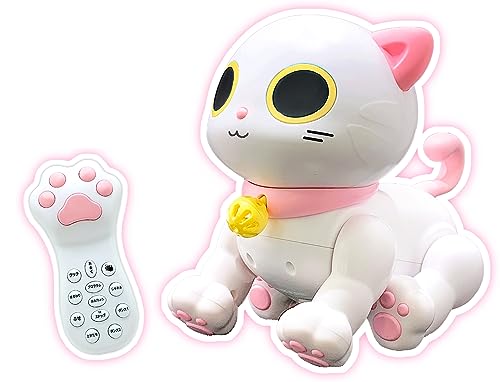 【期間限定ポイントUP】TKSK ROBO KATTY フレンドリー シロ おもちゃ 電子ペット リモコントイ プログラム機能搭載 タッチセンター搭載 音感センター搭載 ネコ型ロボット STEAM 歩く 動く サイズW170×H160×D1画像