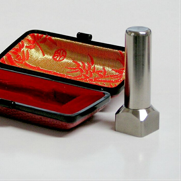 オリジナル角印-チタン20mm　ナシ地ｵﾘｼﾞﾅﾙ加工･手仕上げ｜チタン印鑑の専門店 20,590円