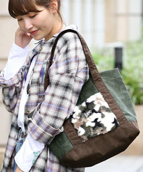 留保特恵 次回使える500輪offクーポン券 Lee リー 共同研究 トートカバン 肩掛け 補欠バッグ 鞄 かばん レディース 秋節 冬季 ボア 家鴨フラ心延え 擬装柄 隠し マチ A4 おとな快適 通勤 通学 エスニック チチカカ Titicaca Leeコラボ もこもこトート Zkwjcb7201