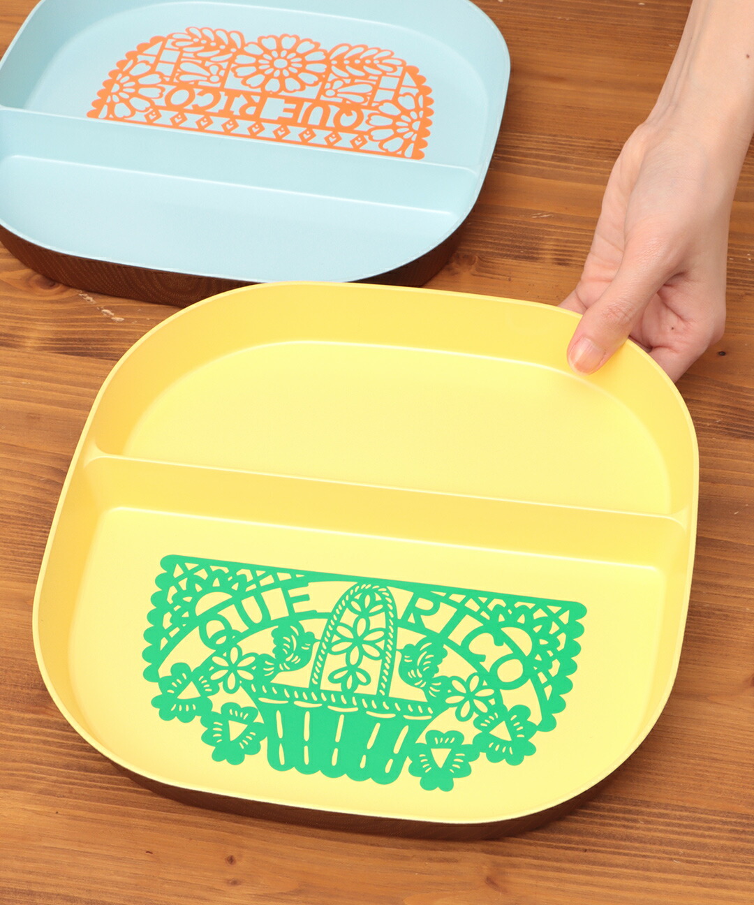 ご予約品 ランチプレート キッズプレート ワンプレート 仕切り皿 食器 キッチン用品 レディース メンズ キッズ 子供 割れにくい 家庭用電子レンジ可能 食洗機可能 おしゃれ 可愛い アウトドア プレゼント エスニック チチカカ Titicaca ウッドグレインアミーゴプレート