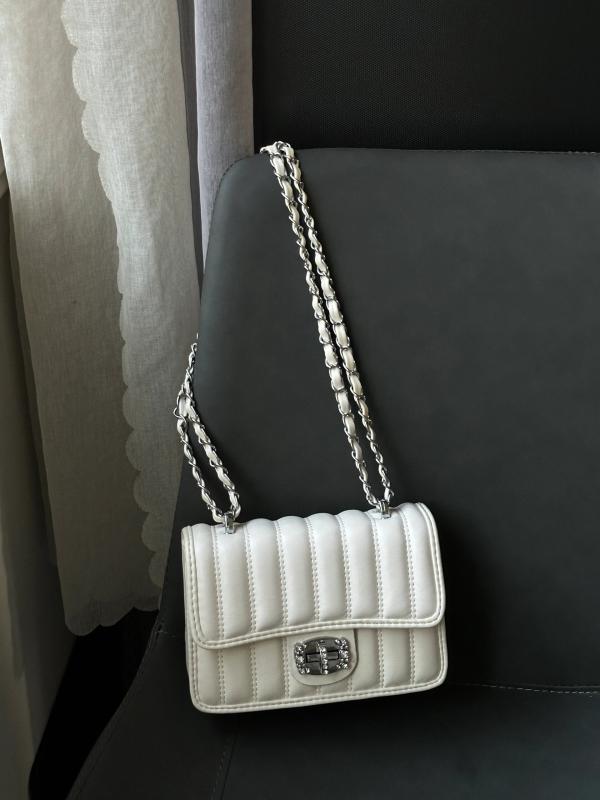楽天市場】チェーンバッグ 白 レディース ショルダーバッグ 小さめ