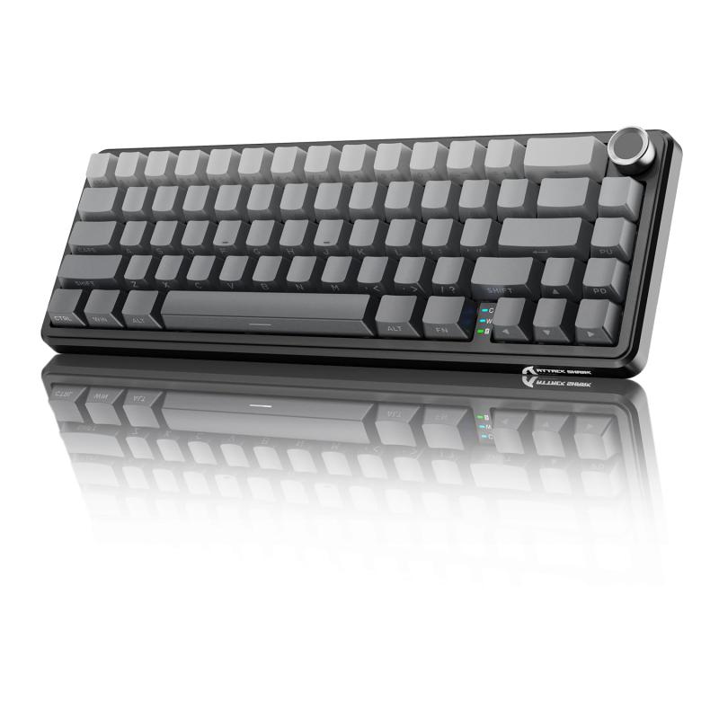 &times;ATTACKRK X66 ゲーミングキーボード 65%レイアウト ガスケット ホットスワップ対応 三つの接続モード 2.4Ghz無線/Bluetooth/USB-C有線 メカニカル 金属ボリュームノブ付き 3000バッテリー ｜cocoluna31