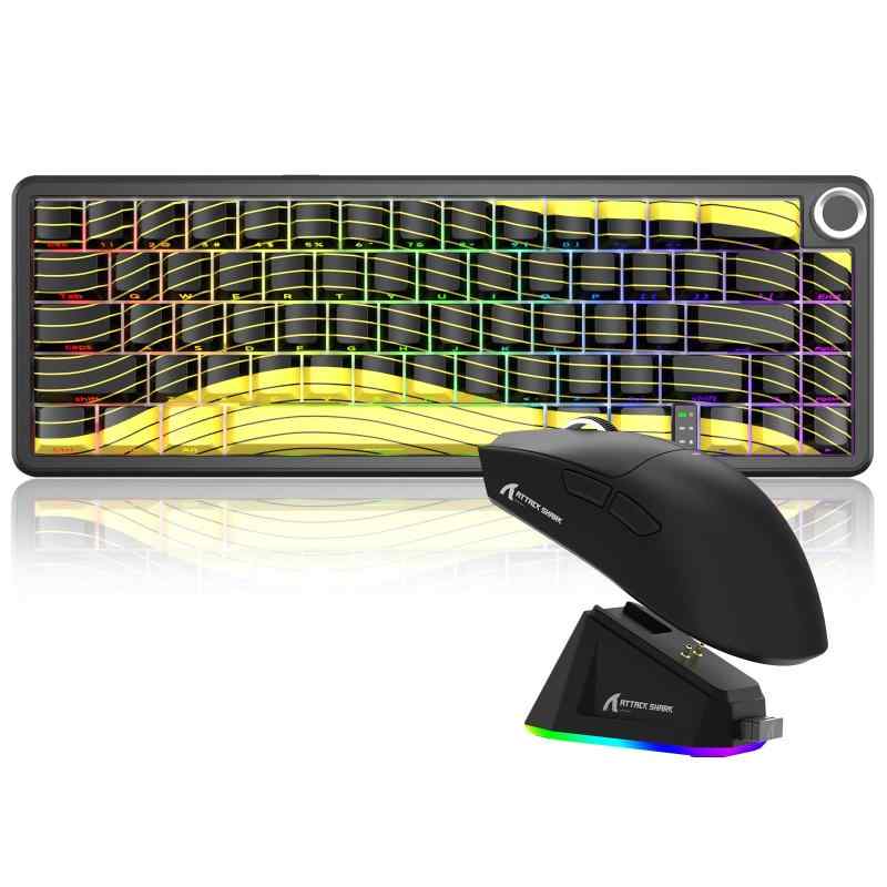 x X65PROE ラピッドトリガー ゲーミングキーボード ワイヤレス 8kポーリングレート RT 0.01mm対応 ワイヤレス8000z対応 2.4G//有線 磁気スイッチ デッドゾーン調整機能 RGBバック｜cocoluna31