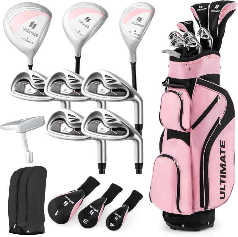 9 初心者オススメゴルフクラブ　レディースセット　ヘッドカバーあり Amazon.co.jp: ゴルフ レディース ゴルフクラブセット フル