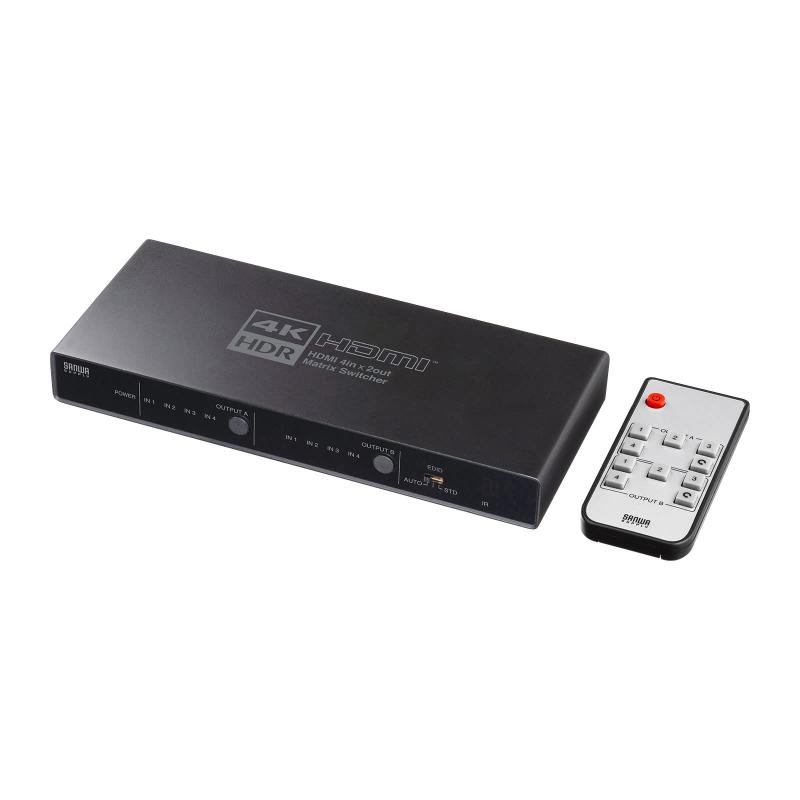 サプライ DMIマトリックス切替器(4入力・2出力) 4K・DR・光デジタル出力付き SW-DR42｜cocoluna31 14,440円