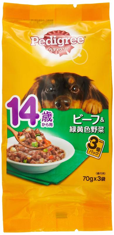 ペディグリー シニア犬 14歳から用 ビーフ&緑黄色野菜 210g(70g×3袋) 15,258円