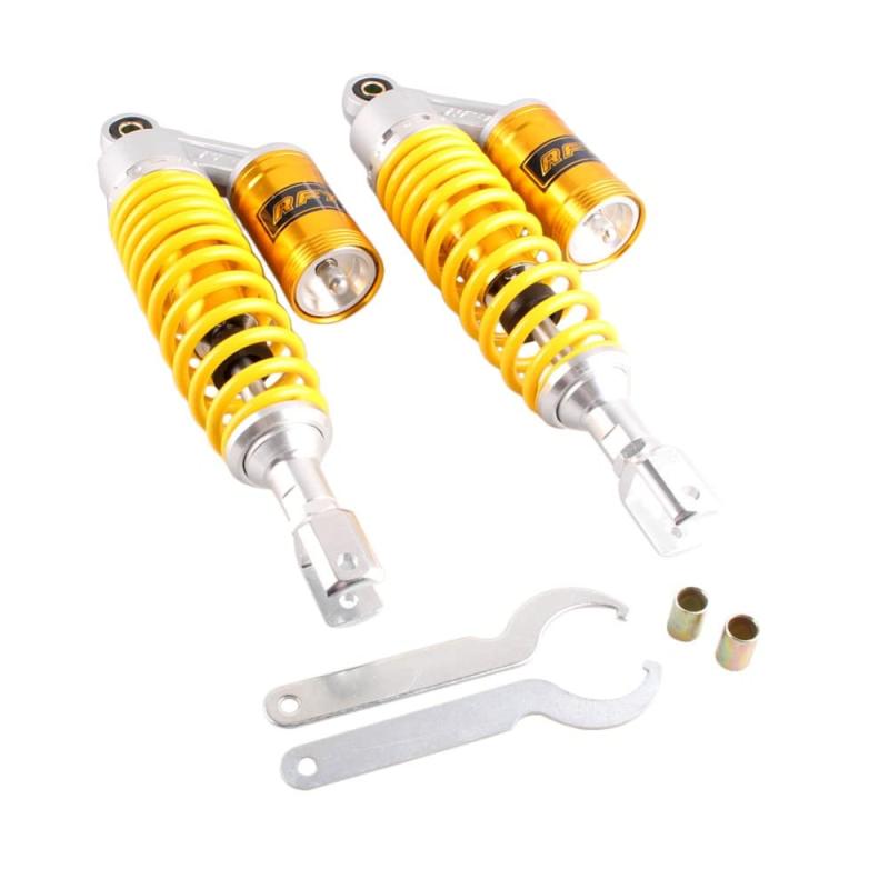 320MM 340MM 7MMスプリングオートバイ用ショックアブソーバーリアサスペンションATVクワッドスクーターバンパー XJR400 SR400 SR500|cocoluna31