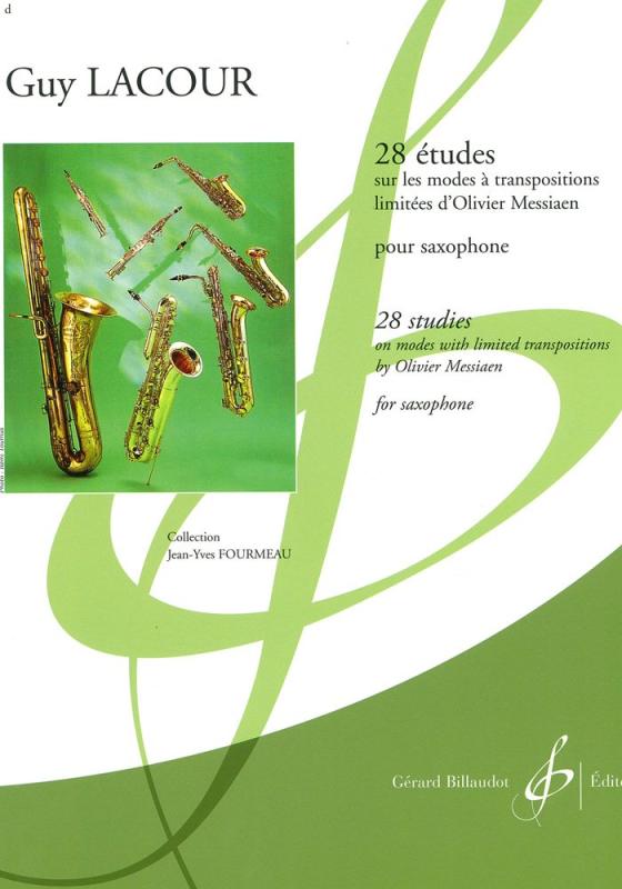 ラクール : 28の練習曲 メシアンの移調の限られた旋法に基づく (サクソフォン教則本) ビヨドー出版