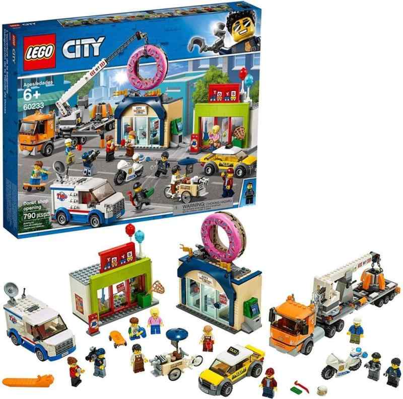レゴ(LEGO) シティ 馬鹿でかい起重機車が放射能 ドーナツ販売店の開店 60233 立ちはだかる 手あそび お坊っちゃん