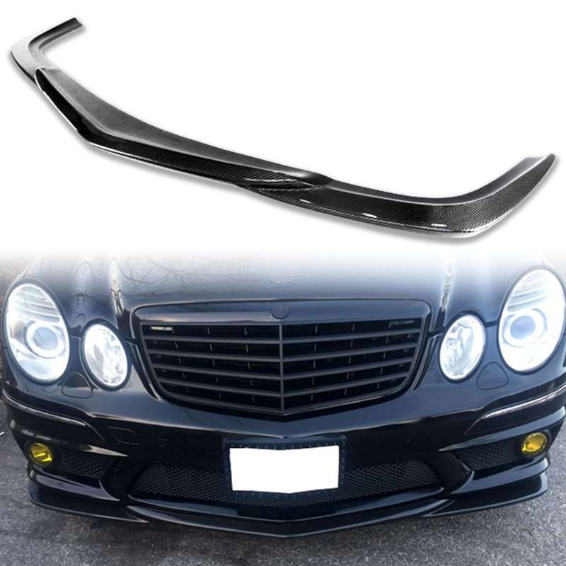 メルセデスベンツ用 Eクラス W211 E63 AMGモデル用 カーボン フロントリップスポイラー 2006-2009 GH【___OCS】
