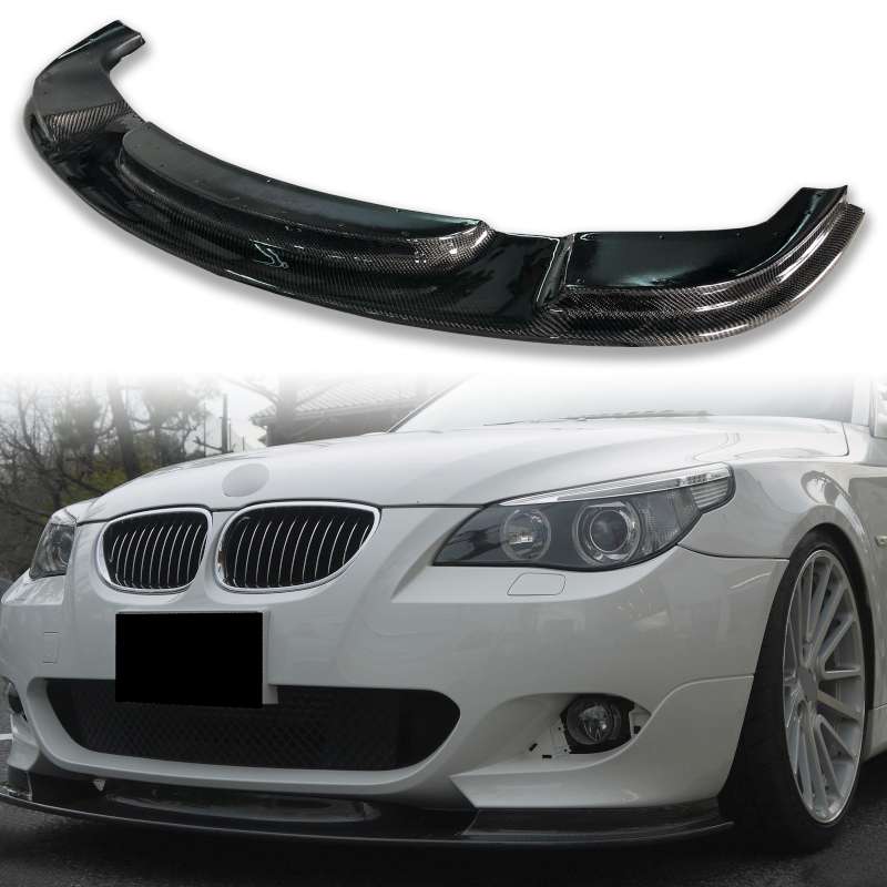 BMW用 5シリーズ E60 Mスポーツバンパー専用 カーボン フロントリップスポイラー 2004-2010 KS【___OCS】