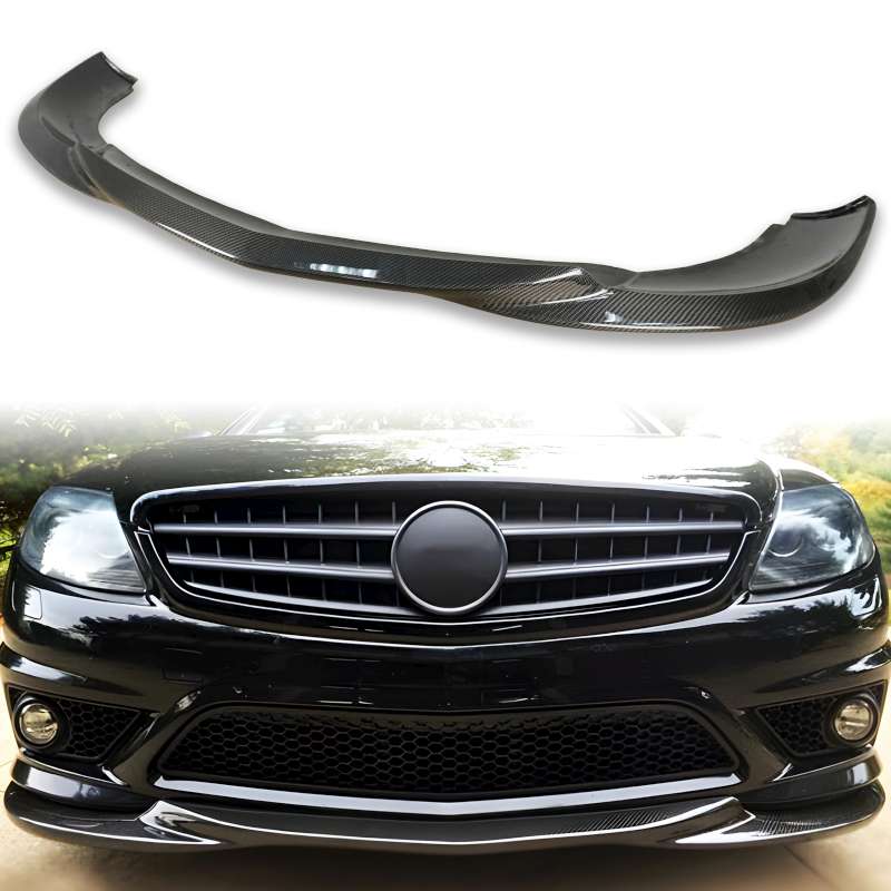 メルセデスベンツ用 CLクラス W216 CL63 CL65 AMGモデル用 カーボン フロントリップスポイラー 2006-2014 FRP材質 GH【___OCS】