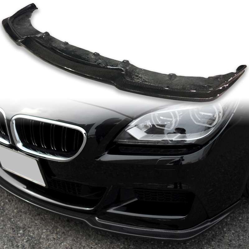 BMW用 6シリーズ F12 F13 F06 Mスポーツモデル用 カーボン フロントリップスポイラー 2011-2019 CC【___OCS】