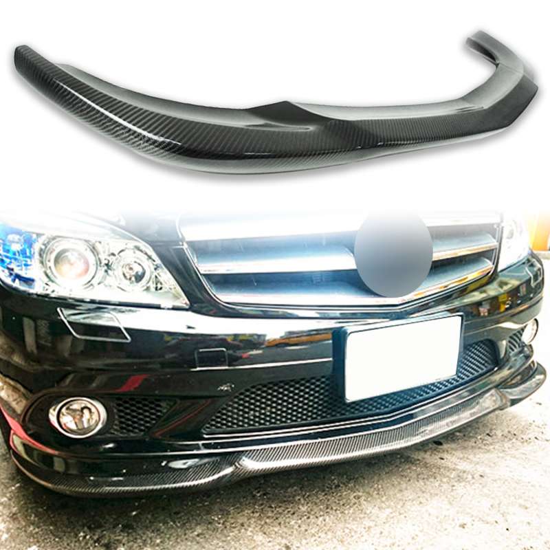 メルセデスベンツ用 Cクラス W204 AMGパッケージ 前期用 カーボン フロント リップスポイラー 2007-2011 FRP材質 C【___OCS】