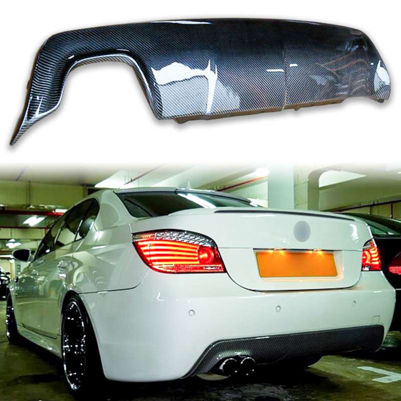 BMW用 5シリーズ E60 Mスポーツバンパー 片側2本出しマフラー専用 カーボン リア ディフューザー 2003-2010 V【___OCS】 27,170円