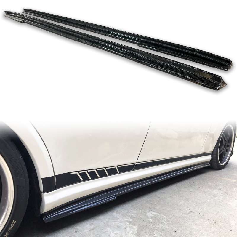 メルセデスベンツ用 CLSクラス W219 CLS55 CLS63 AMG用 カーボン サイドスカート エクステンション スポイラー 左右セット 2005-2010【___OCS】