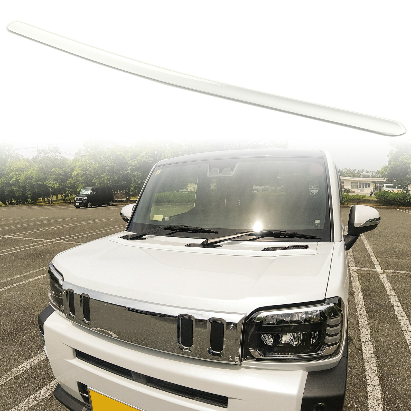 FYRALIP Y2 虫よけ ボンネットスポイラー 純正色塗装済 ダイハツ タフト 2代目 モデル用 外装 エアロ パーツ 両面テープ取付｜TitoSoy