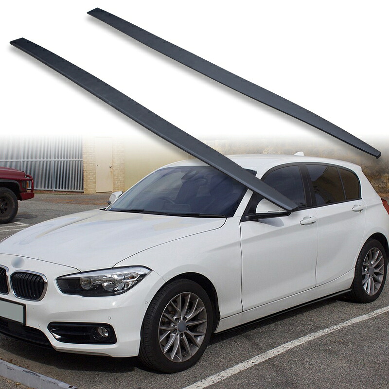 FYRALIP サイドエクステンション スポイラー アンダーフラップ BMW用 1シリーズ F20 F21 ハッチバックモデル用 2011-2019 PU製 左右セット 艶消し黒 マットブラック塗装