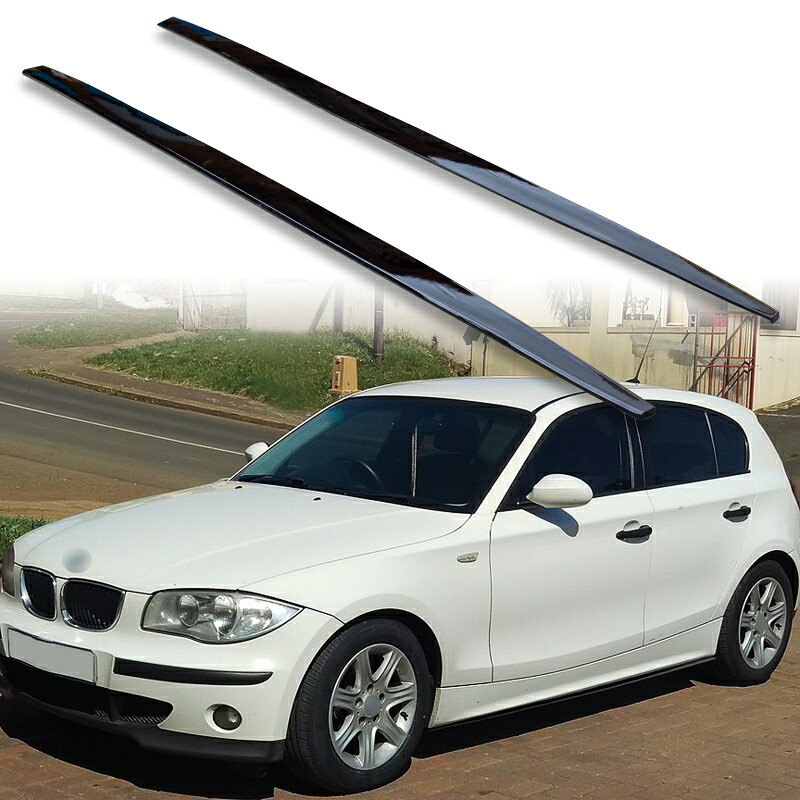 FYRALIP サイドエクステンション スポイラー アンダーフラップ BMW用 1シリーズ E87 E81用 2004-2012 PU製 左右セット 艶あり黒 ブラック塗装