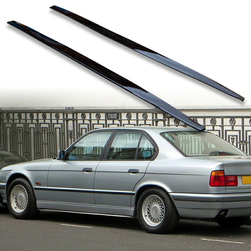 FYRALIP サイドエクステンション スポイラー アンダーフラップ BMW用 5シリーズ E34用 1988-1996 PU製 左右セット 艶あり黒 ブラック塗装｜TitoSoy