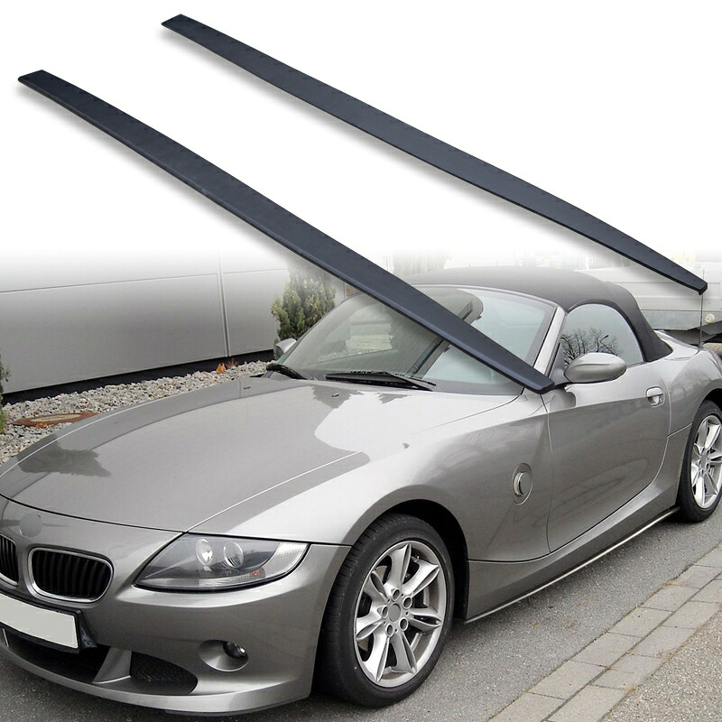FYRALIP サイドエクステンション スポイラー アンダーフラップ BMW用 Z4 E85 E86用 2002-2008 PU製 左右セット 艶消し黒 マットブラック塗装