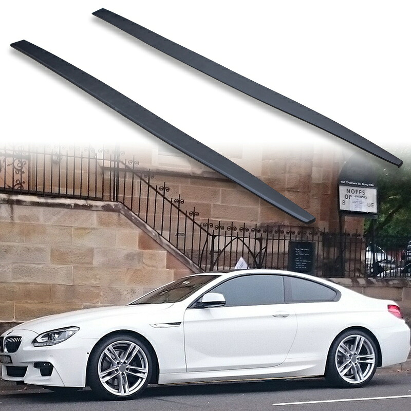 FYRALIP サイドエクステンション スポイラー アンダーフラップ BMW用 6シリーズ F12 F13用 2011-2018 PU製 左右セット 艶消し黒 マットブラック塗装