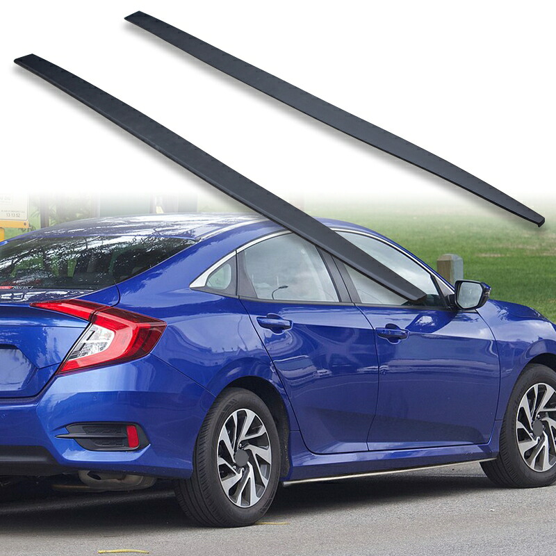 FYRALIP サイドエクステンション スポイラー アンダーフラップ ホンダ用 シビック 10代目 セダン用 2017-2020 PU製 左右セット 艶消し黒 マットブラック塗装 25,586円