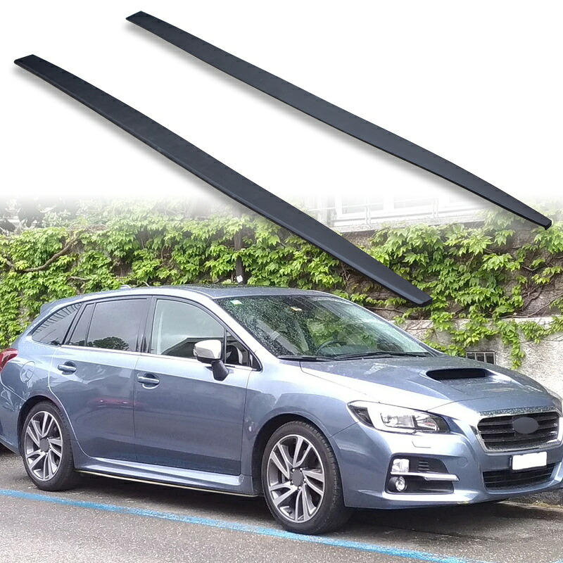FYRALIP サイドエクステンション スポイラー アンダーフラップ スバル用 レヴォーグ 初代 2014-2020 PU製 左右セット 艶消し黒 マットブラック塗装