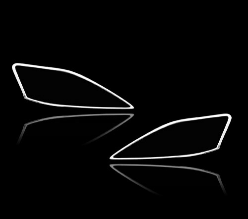 レクサス用 IS250用 2006-2008 クロームメッキ フロントランプリム ヘッドライト トリム ヘッドランプリム ベゼルカバー【___OCS】