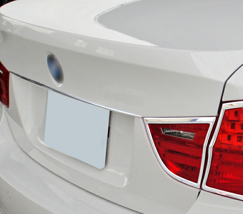 激安挑戦中BMW用 3シリーズ E90 クロームメッキ リアトランクリッドモール 2008-2011 後期 車用品・バイク用品 