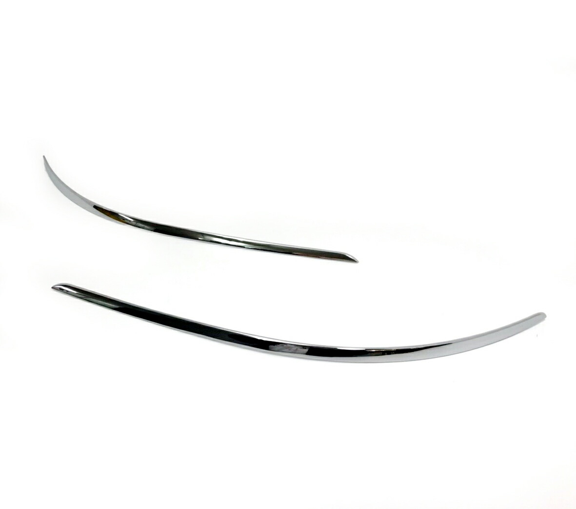 メルセデスベンツ用 Cクラス W204 2007-2010 前期 クロームメッキ フロントバンパーガーニッシュモール ストリップカバー【___OCS】