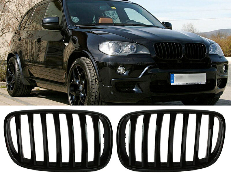 BMW用 E70 X5 E71 X6 光沢グロスブラック フロントグリル 【___OCS】